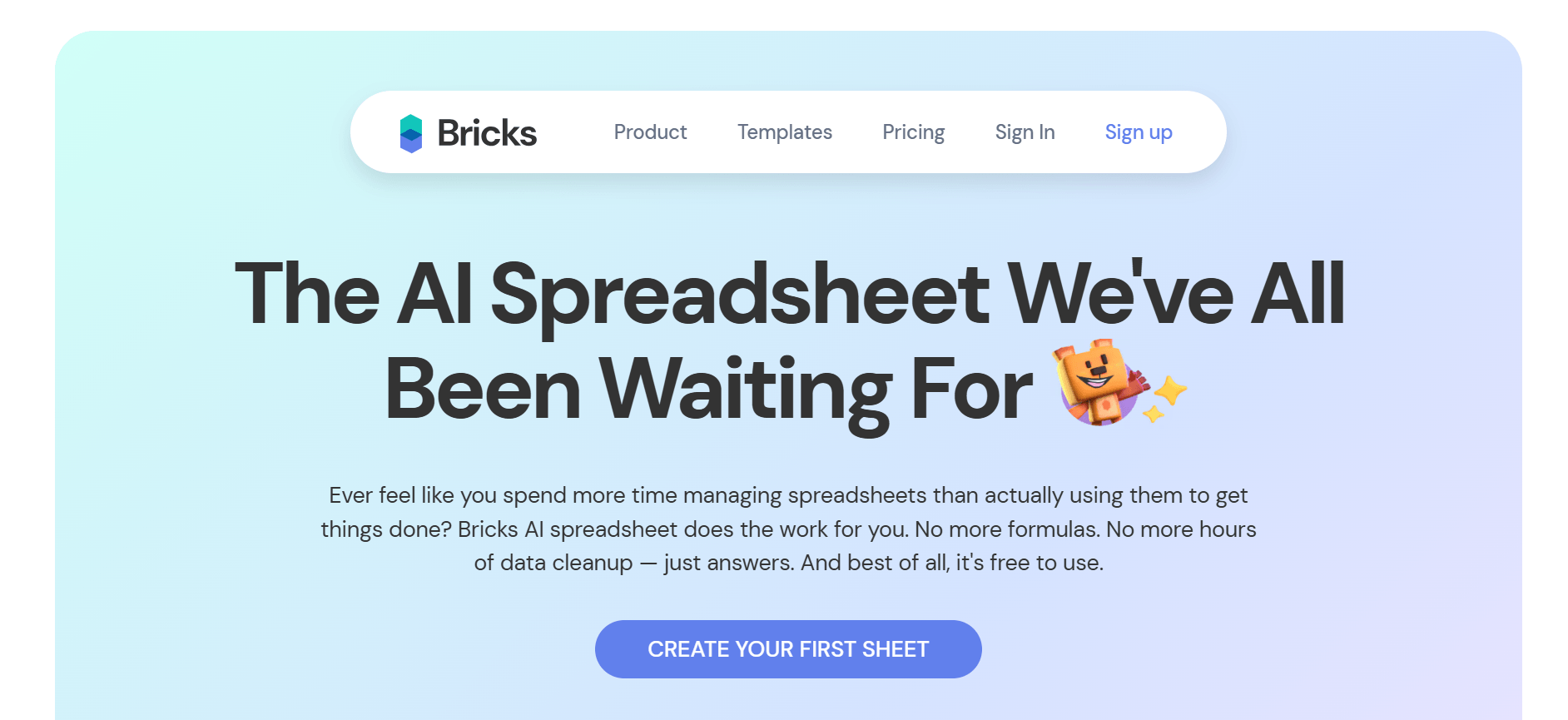 Bricks - AI-Powered Spreadsheet Tool for Dashboards, Reports, and Presentations