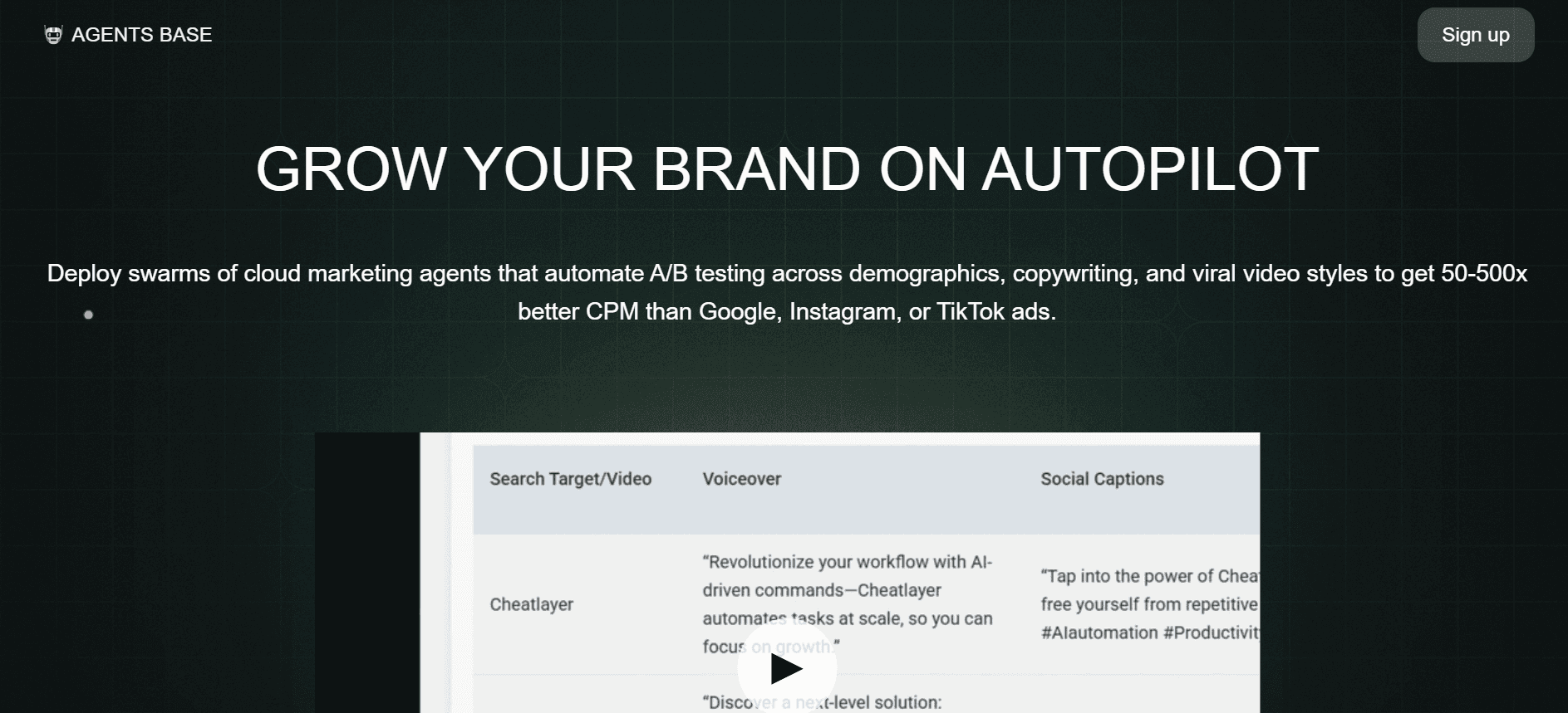 Agents Base - Command Your AI Agent Swarm and Unlock Explosive Ad Growth 