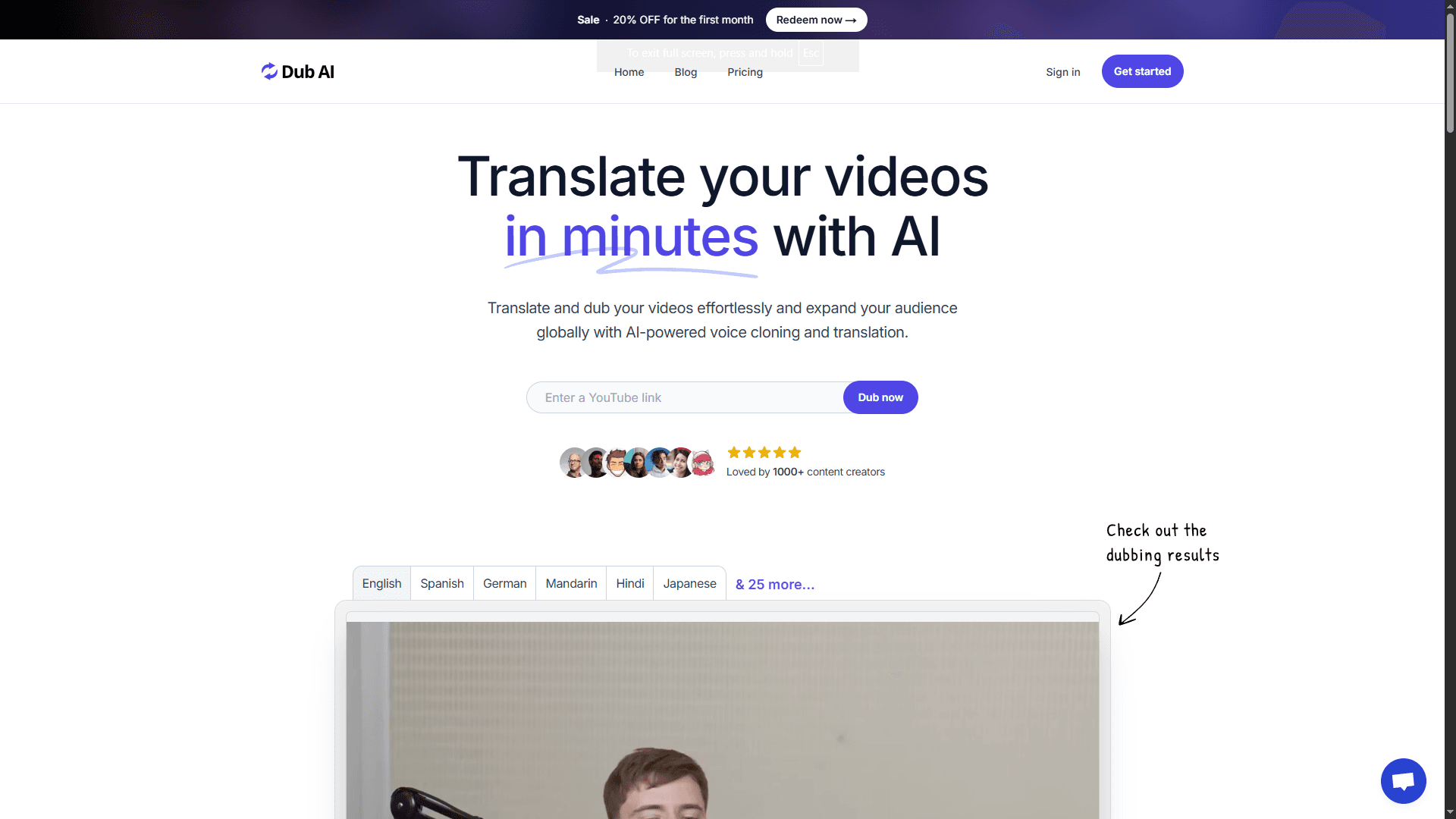 Dub AI – Fast Multilingual Video Dubbing Tool