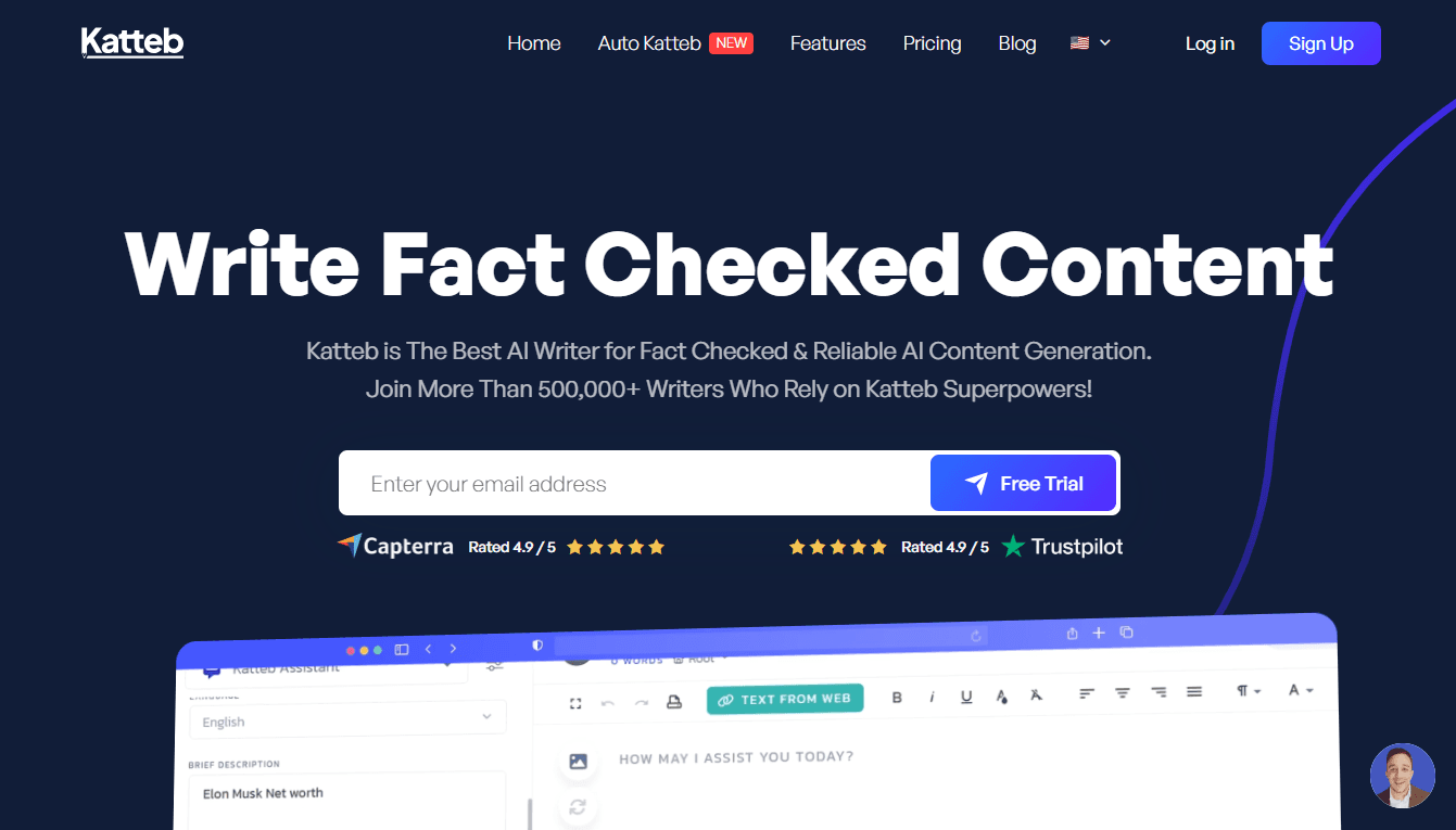 Katteb - Fact-Checked AI Writing Made Simple