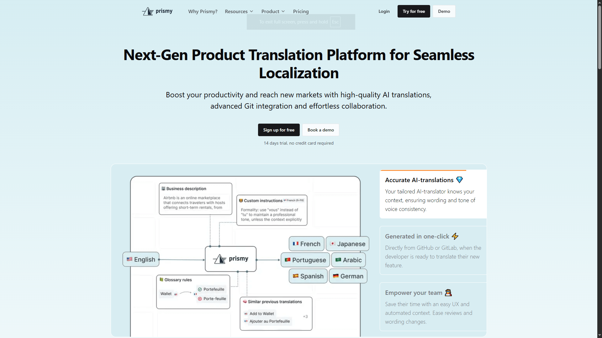 Prismy - AI-Powered Localization Platform