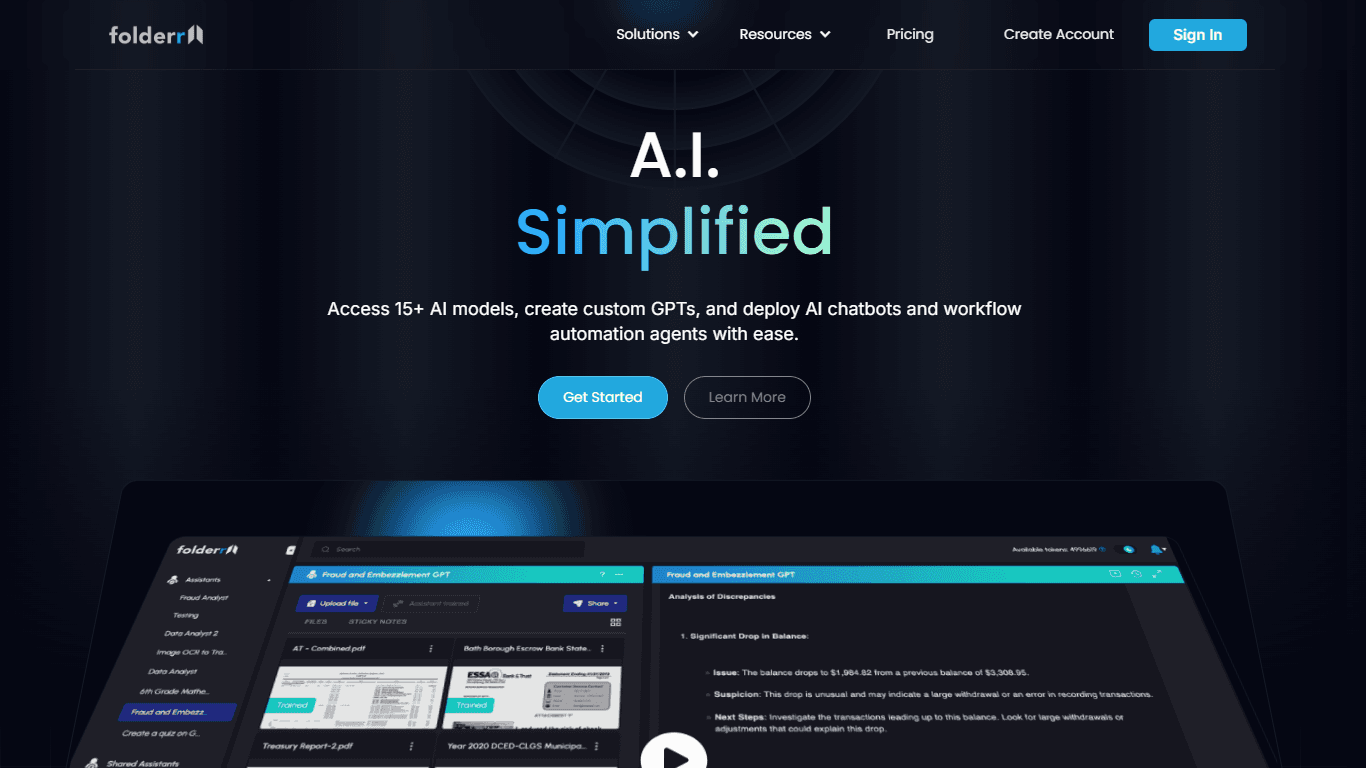 Folderr - AI Assistants and Workflow Automation