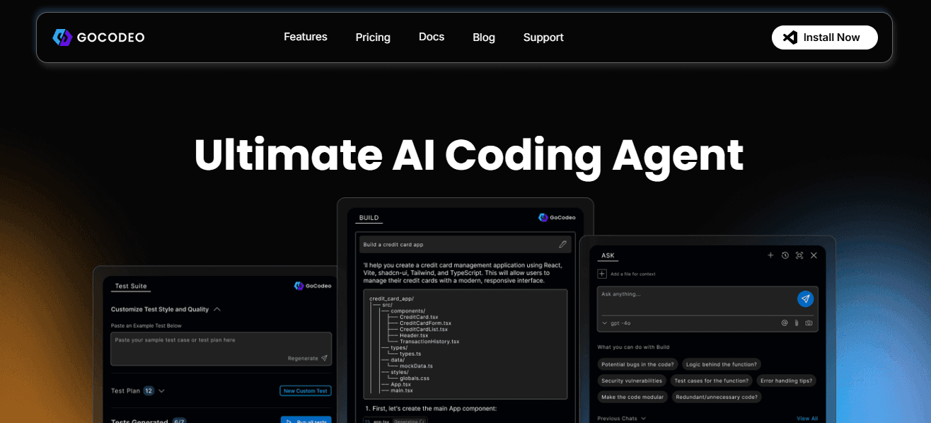 GoCodeo AI – Build Full Stack Apps Fast Without Leaving VS Code