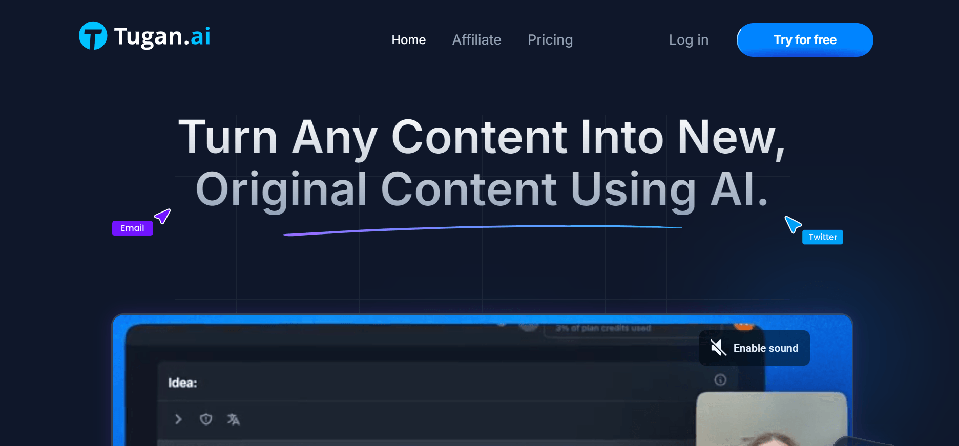 Tugan.ai - Ditch the Writer's Block and Generate Captivating Content