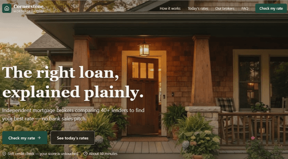 Mortgage website template homepage
