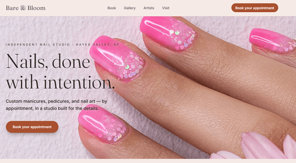 Nail salon website template
