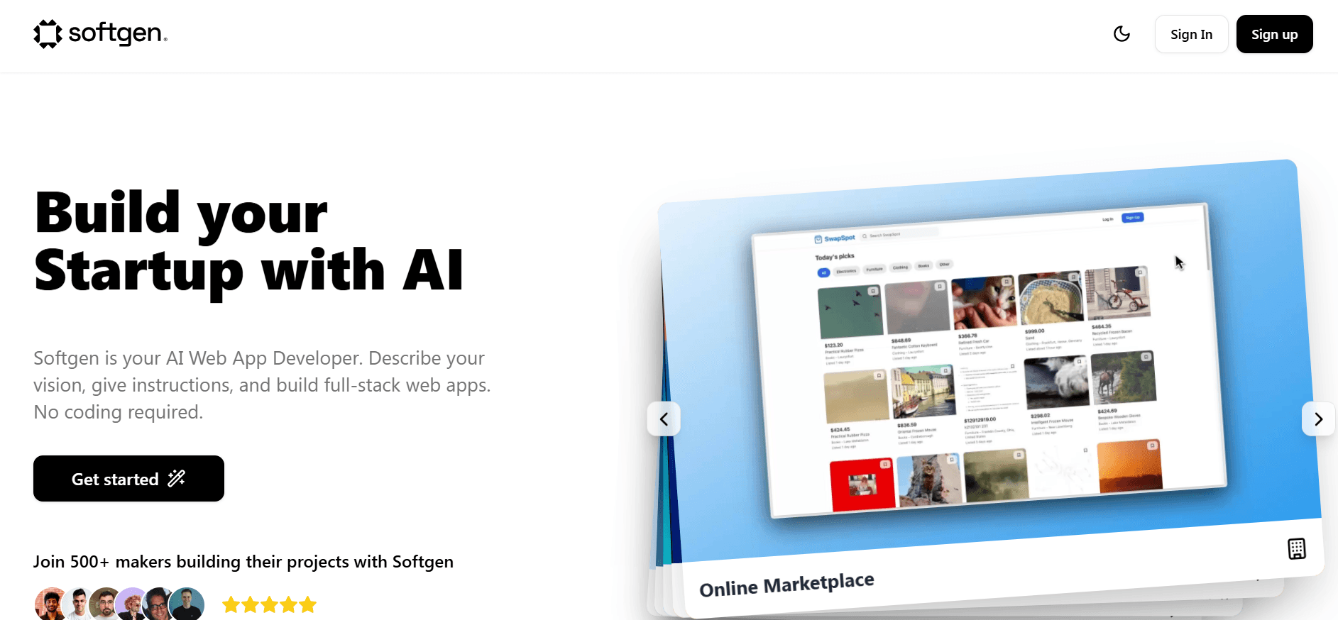 Softgen - From Idea to App, Let the AI Handle the Development