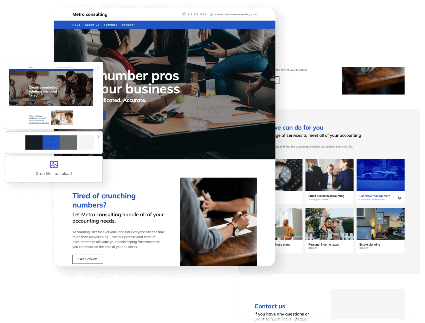 AI-generated website draft