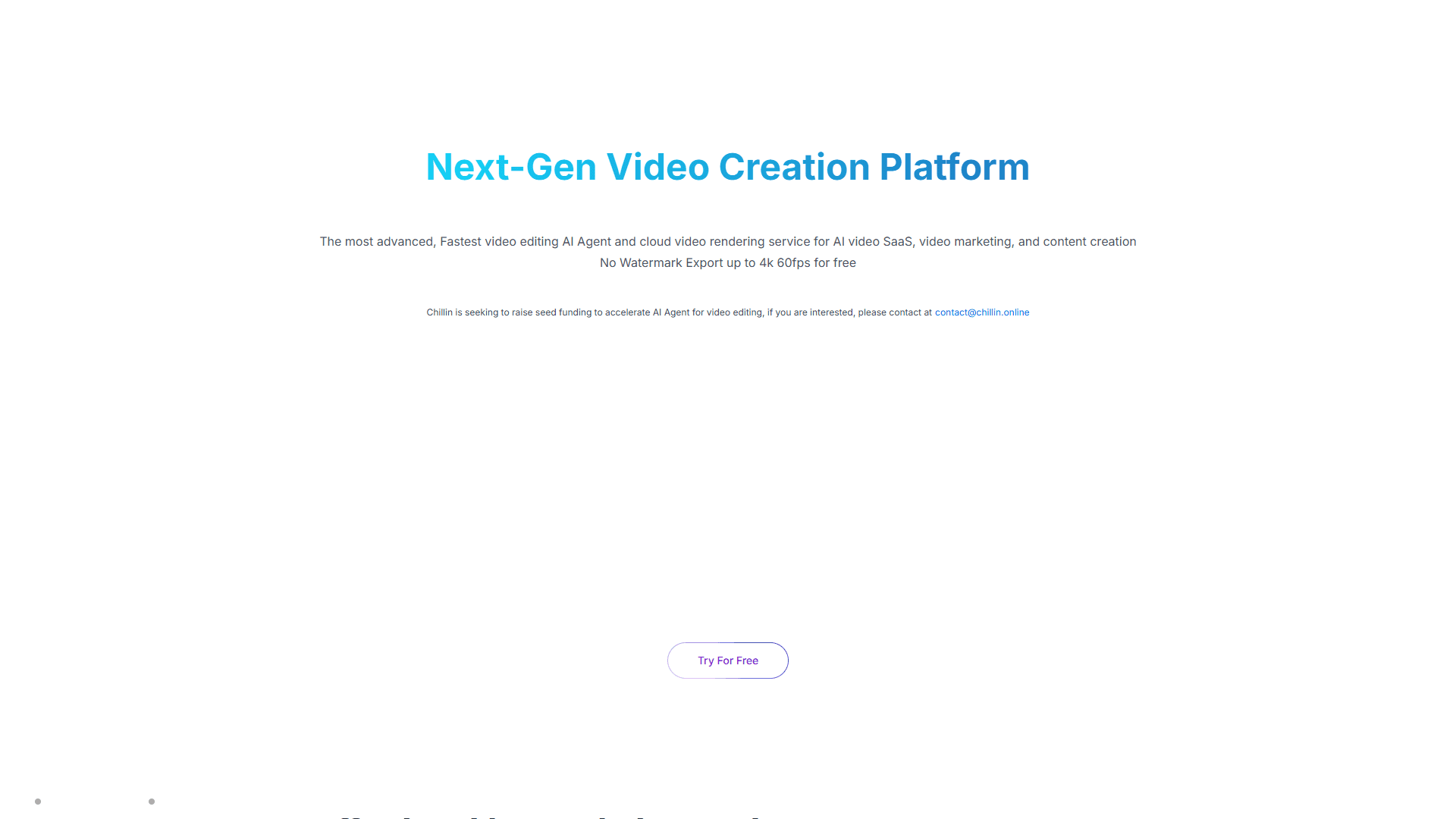 Chillin – AI Video Editing Tool