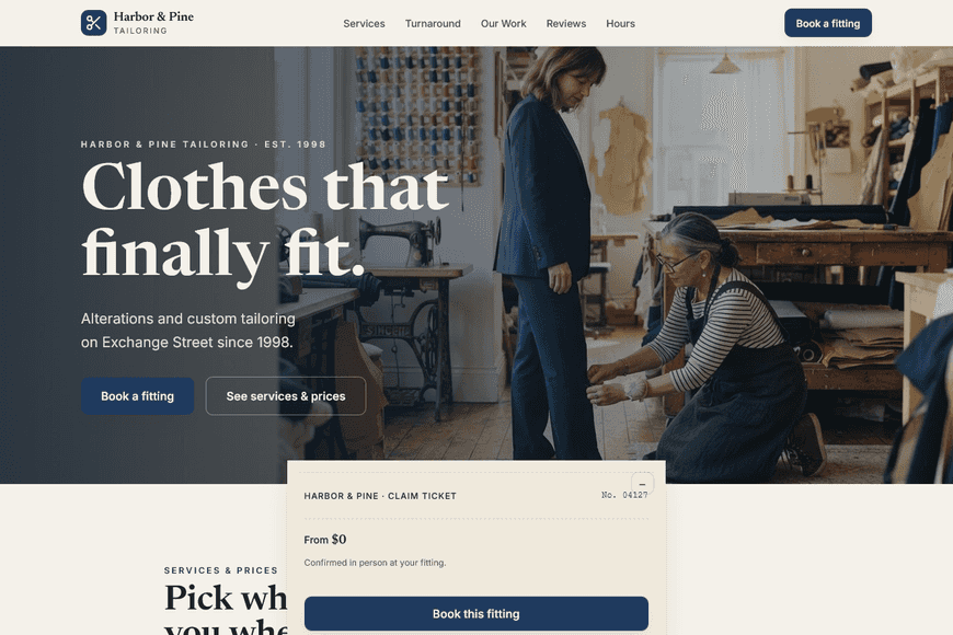 Small business website template | B12