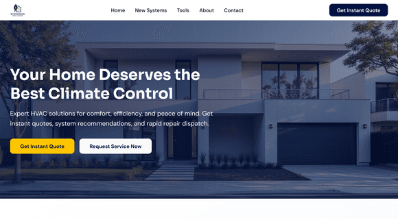 HVAC company website