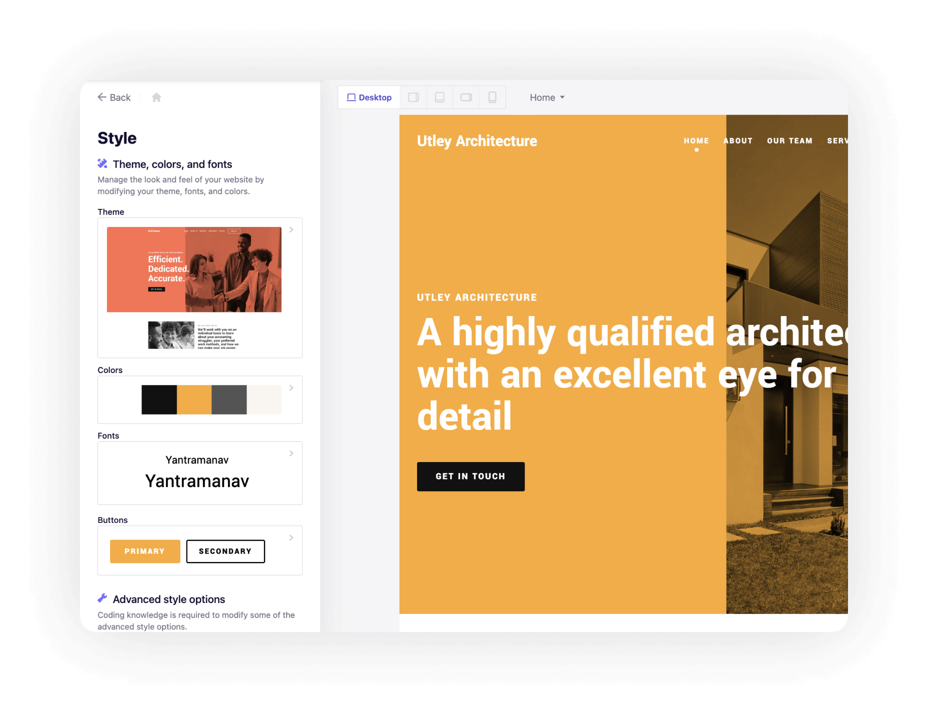 AI-generated website draft