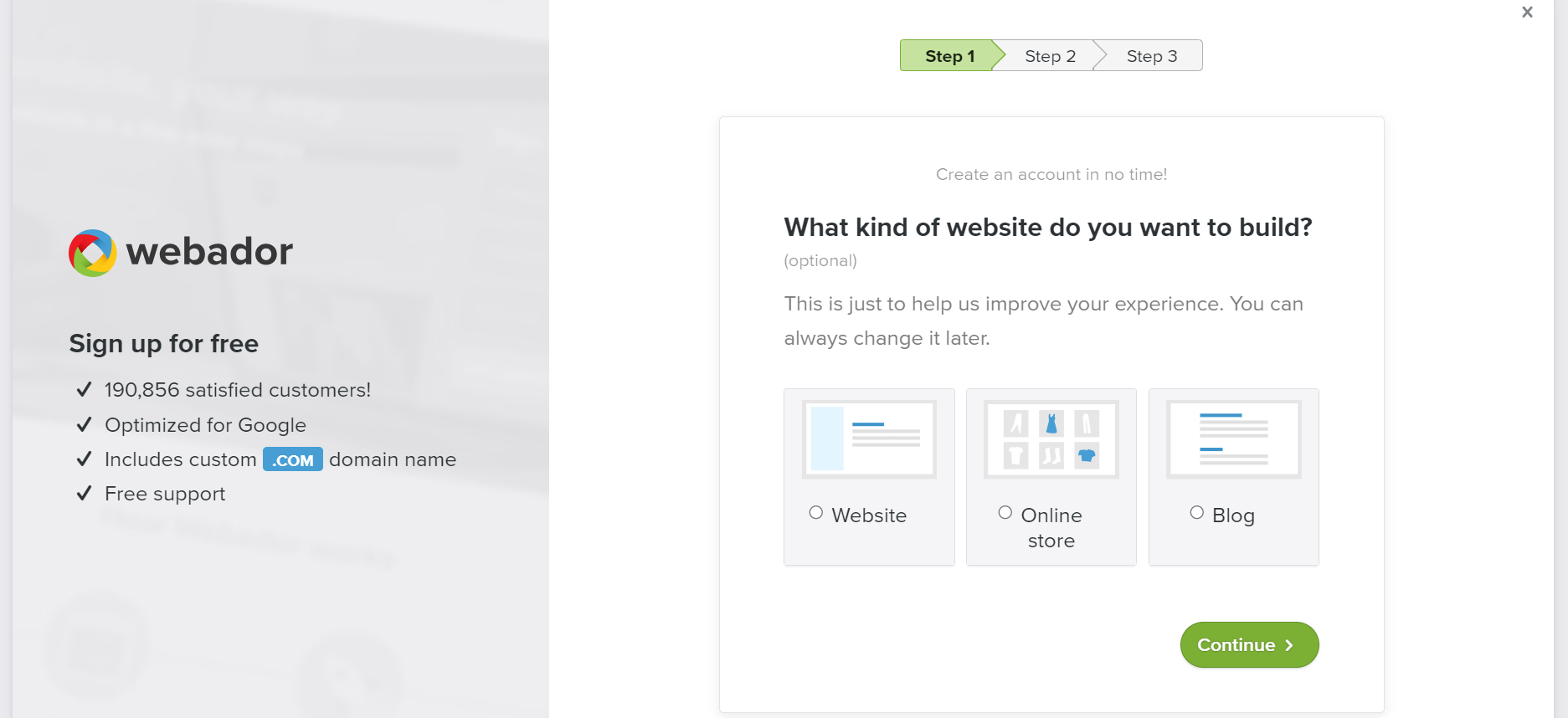 Webador - Creating Your Own Website