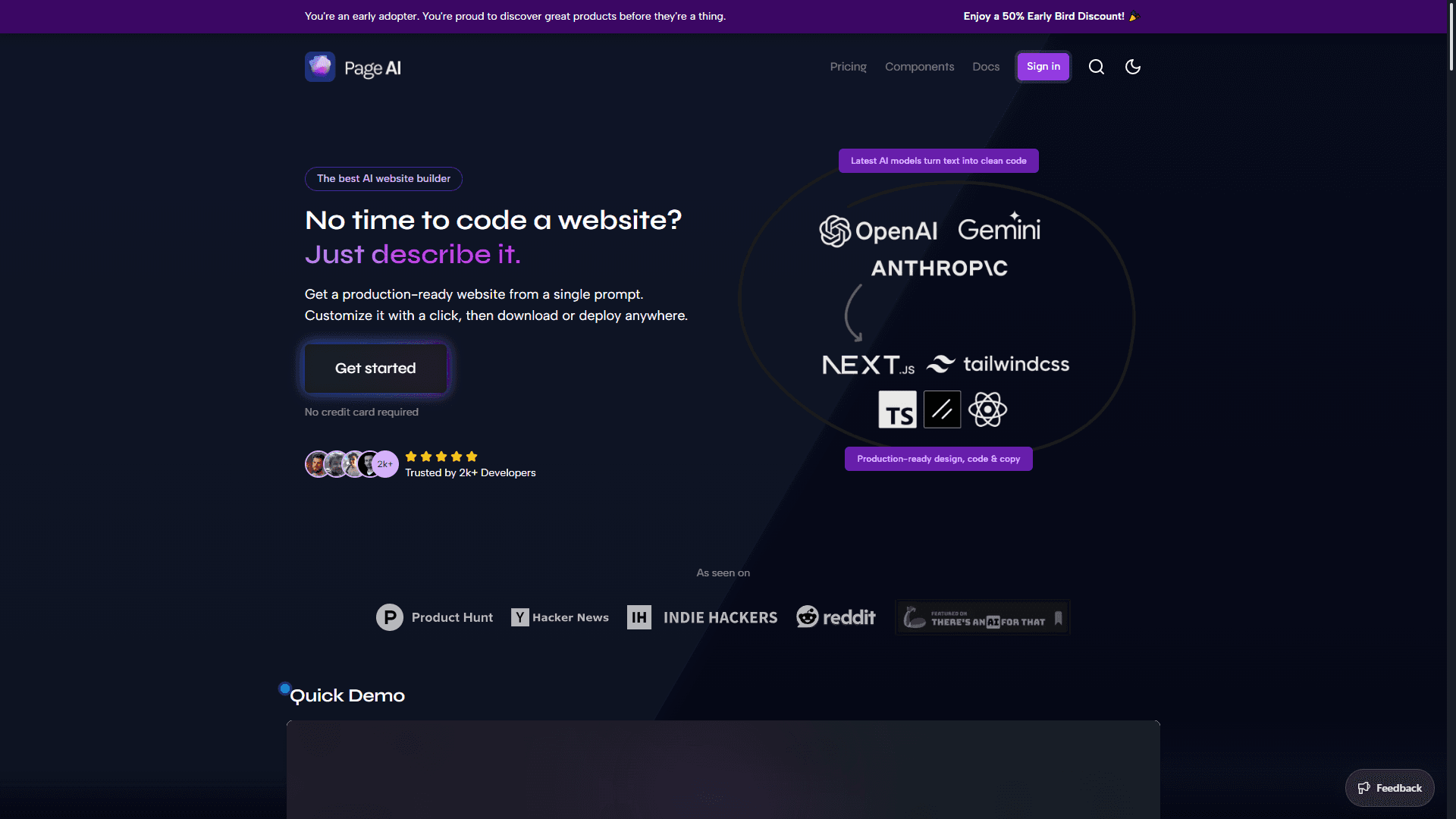Page AI – Turn Ideas Into Production-Ready Websites