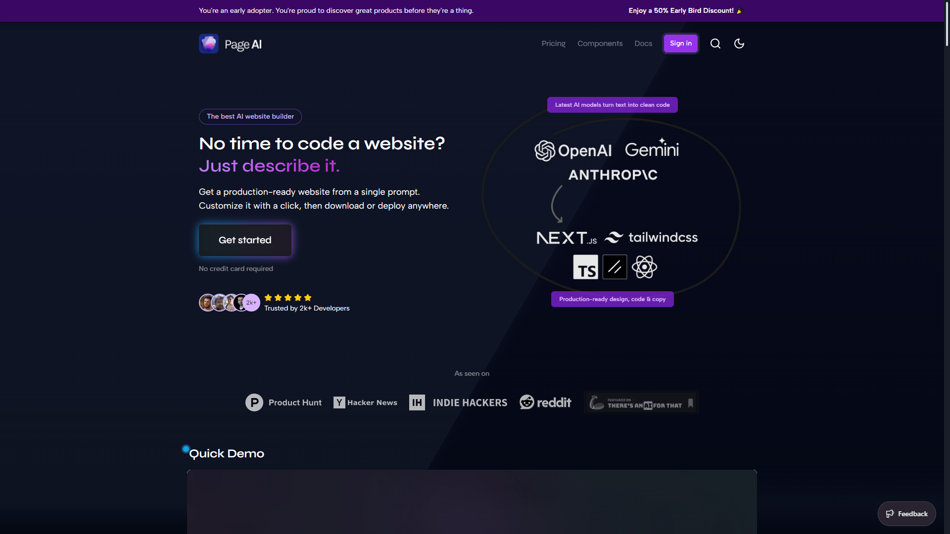 Page AI – Turn Ideas Into Production-Ready Websites