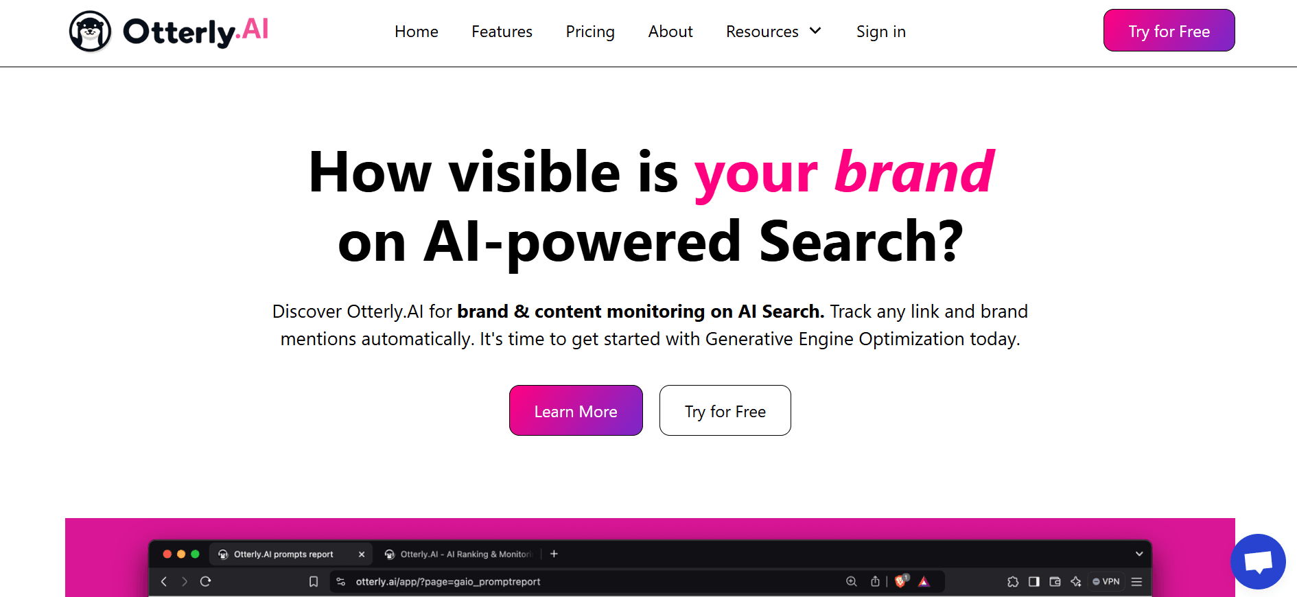 Otterly.AI - Track Your Brand Mentions on Google AI, Perplexity, and ChatGPT
