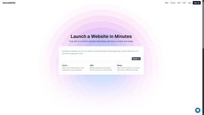 new.website – Launch a Site by Chat