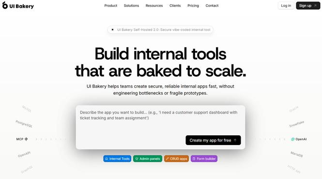 UI Bakery - Build Scalable Internal Tools From Simple Prompts, No ...