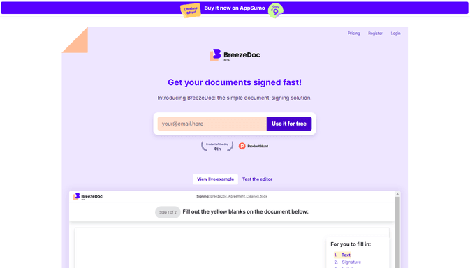 BreezeDoc - Effortless Digital Document Signing for Professionals | B12