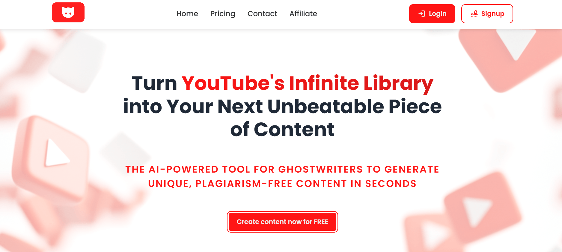 YT Copycat - AI Ghostwriting to Generate Plagiarism-Free Content for YouTube