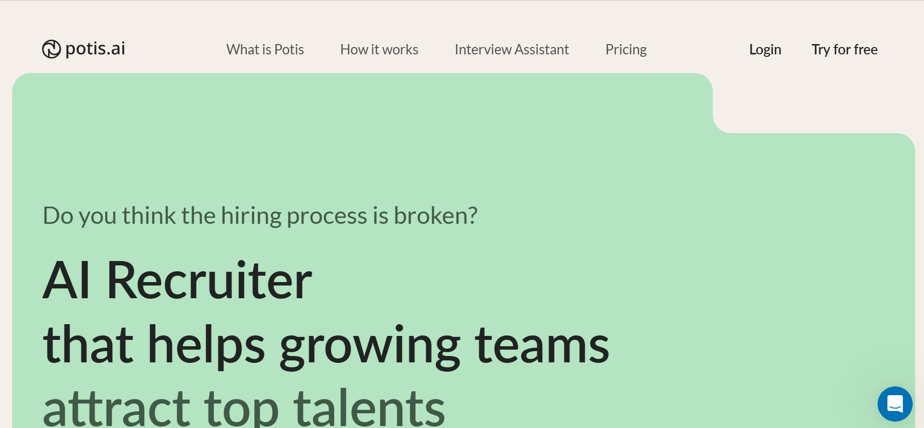 Potis - AI Recruiter for Smarter Hiring of Remote Teams 