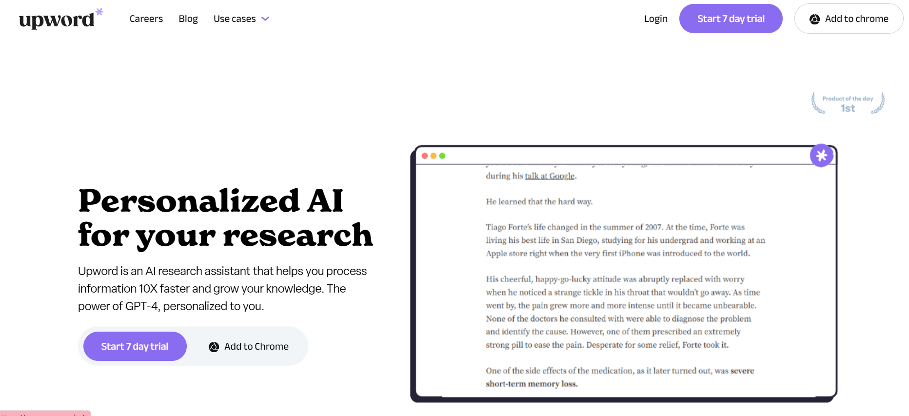 Upword - Content Summarization Tool 