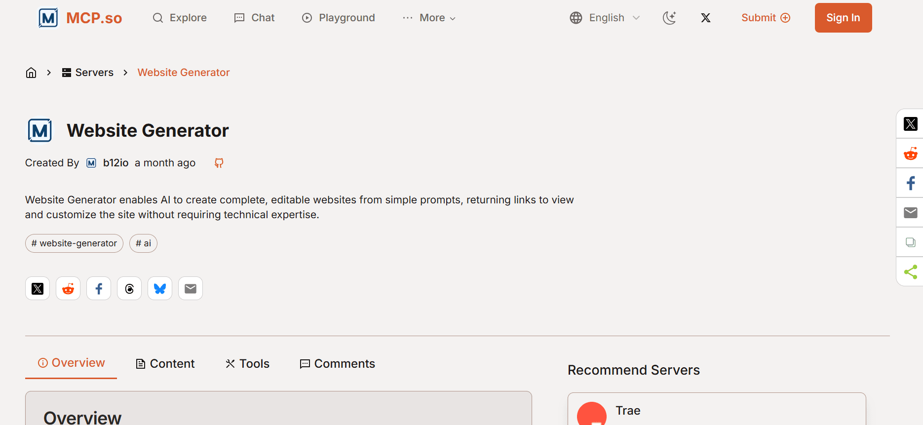 Website Generator MCP - AI-Powered Website Creation from Prompts