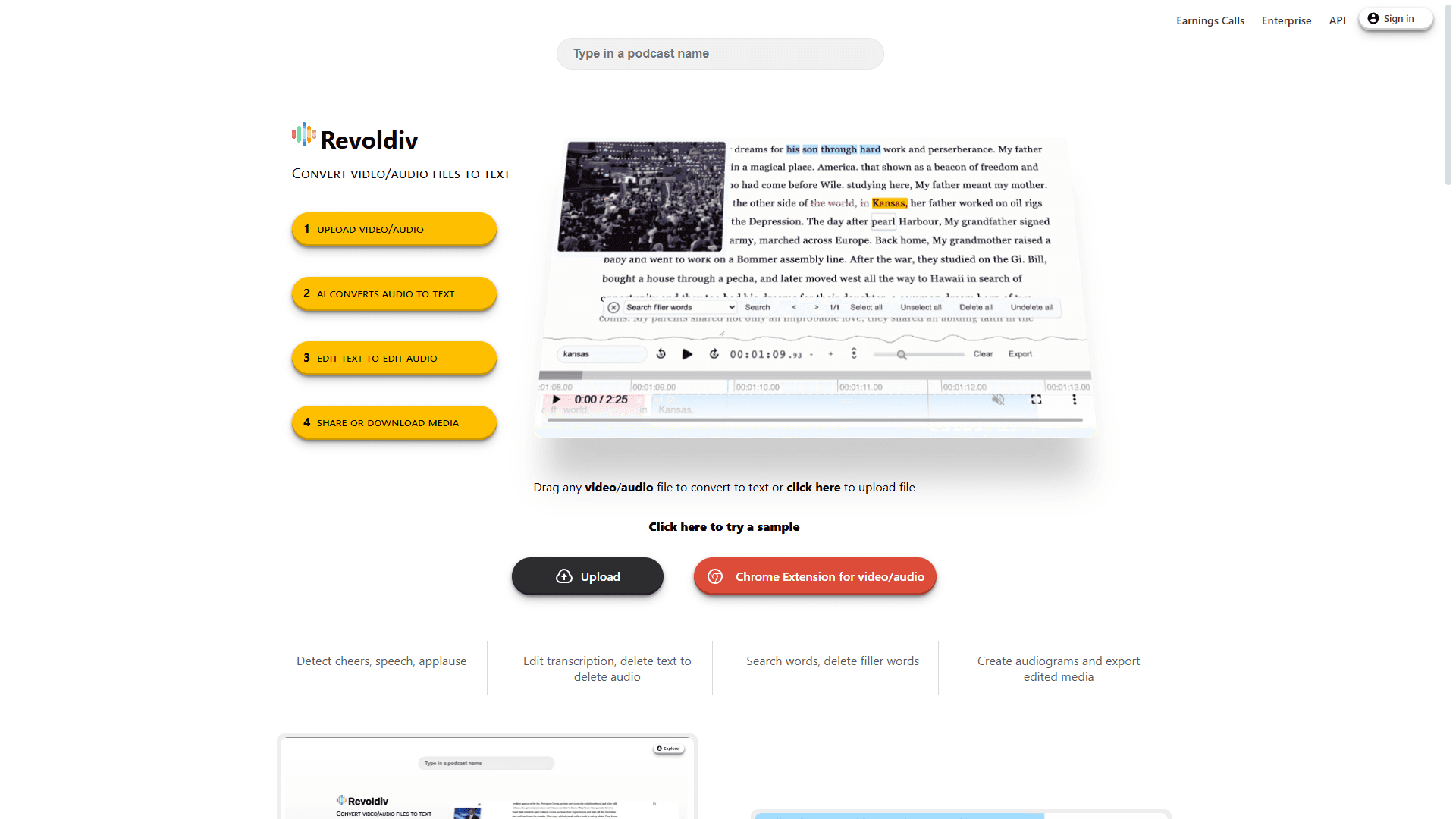 Revoldiv – Transcribe Audio & Video with AI