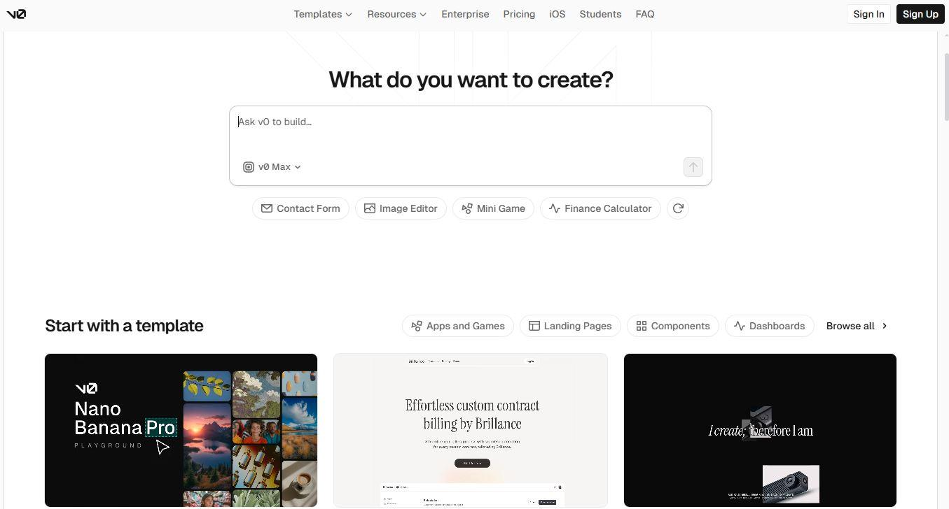 v0 by Vercel - Your AI Visual Pair Programmer