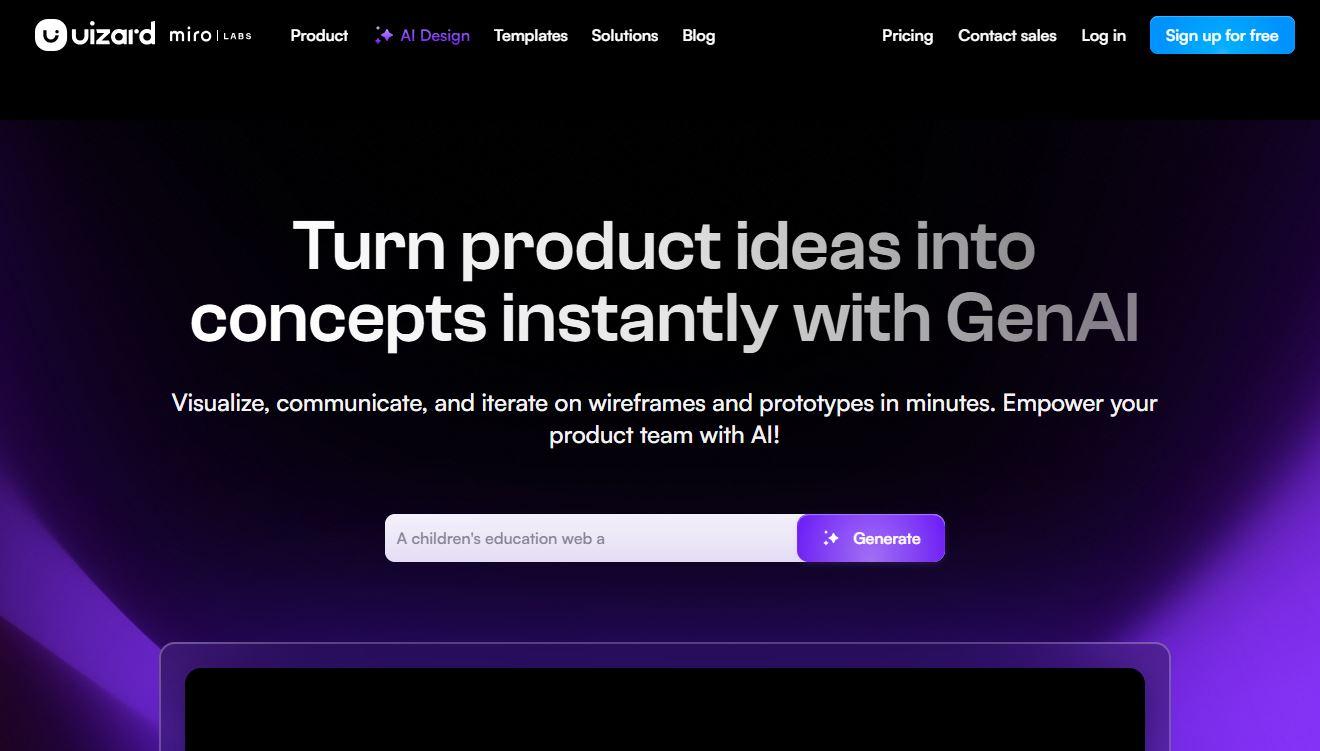 Uizard - Powerful AI UI Design Generator