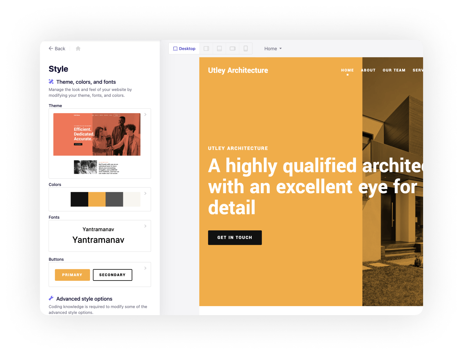 AI-generated website draft