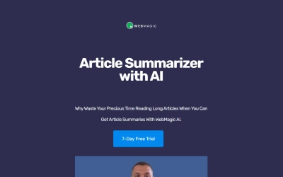 AI Article Summarizer - WebMagic AI | Improve Reading Productivity