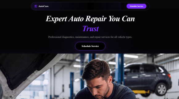 Auto repair website template