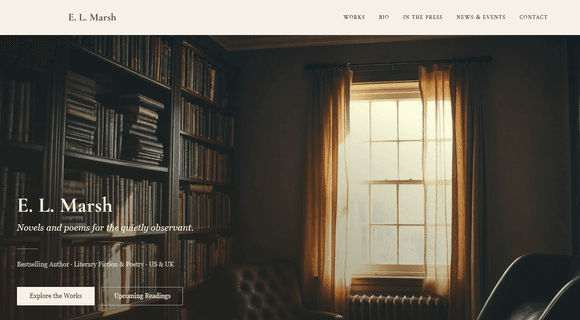 Author website template