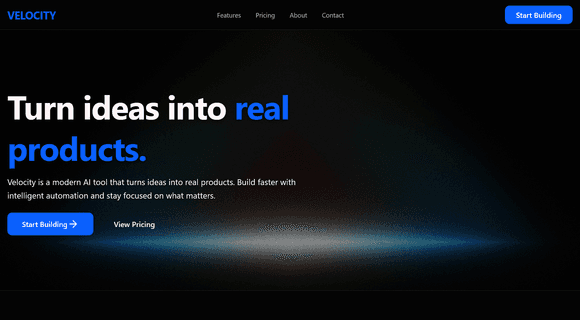 Website with animated background