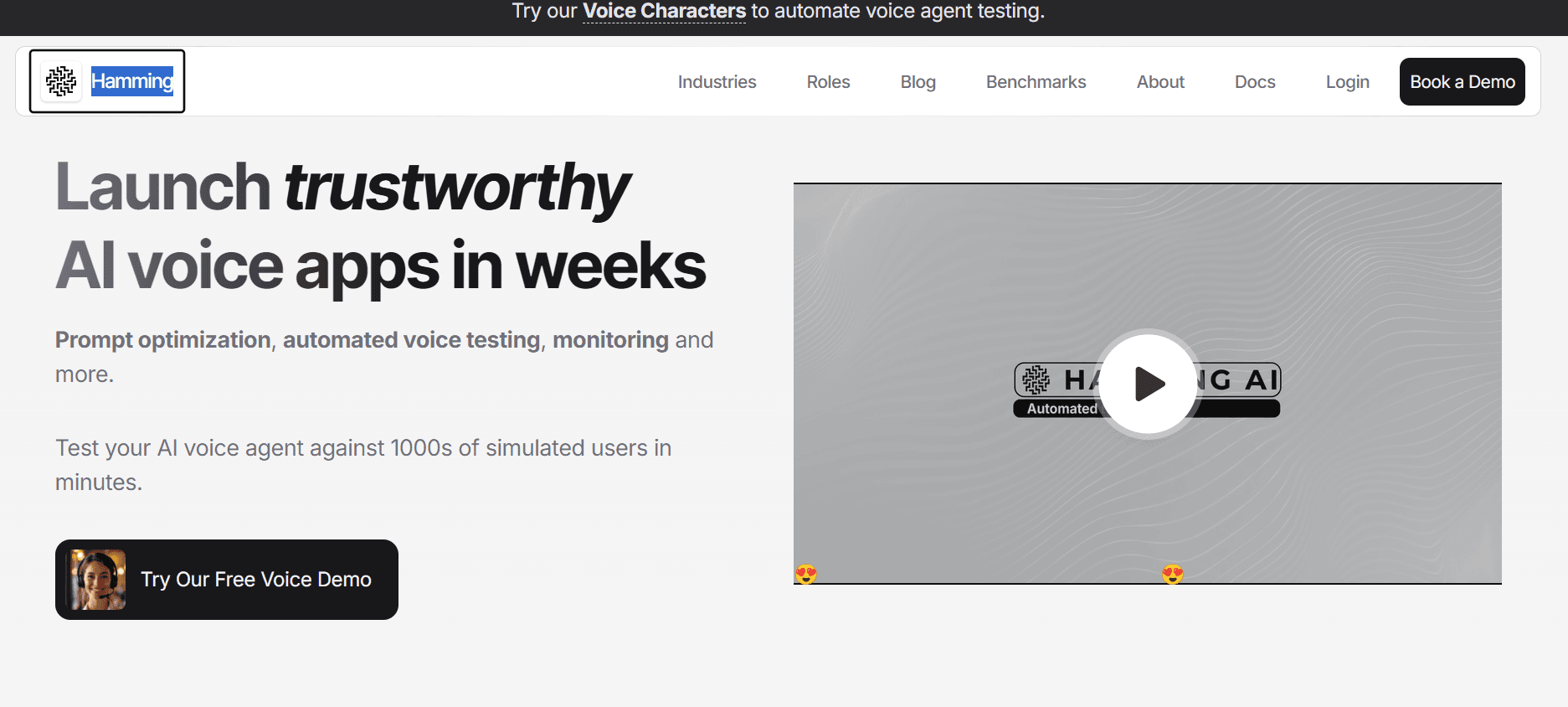 Hamming - Test AI Voice Agents