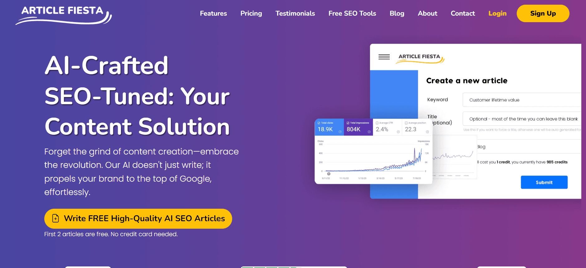 Article Fiesta - Generate SEO Content Instantly with AI