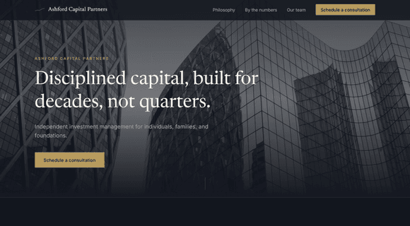 Investment website template homepage