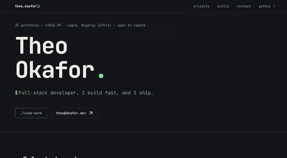 Web developer portfolio
