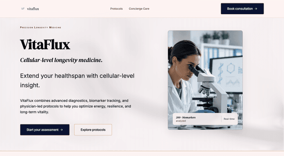 Longevity clinic website