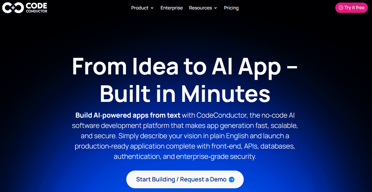 CodeConductor AI – Simplify Software Development Processes and Build AI Apps Fast