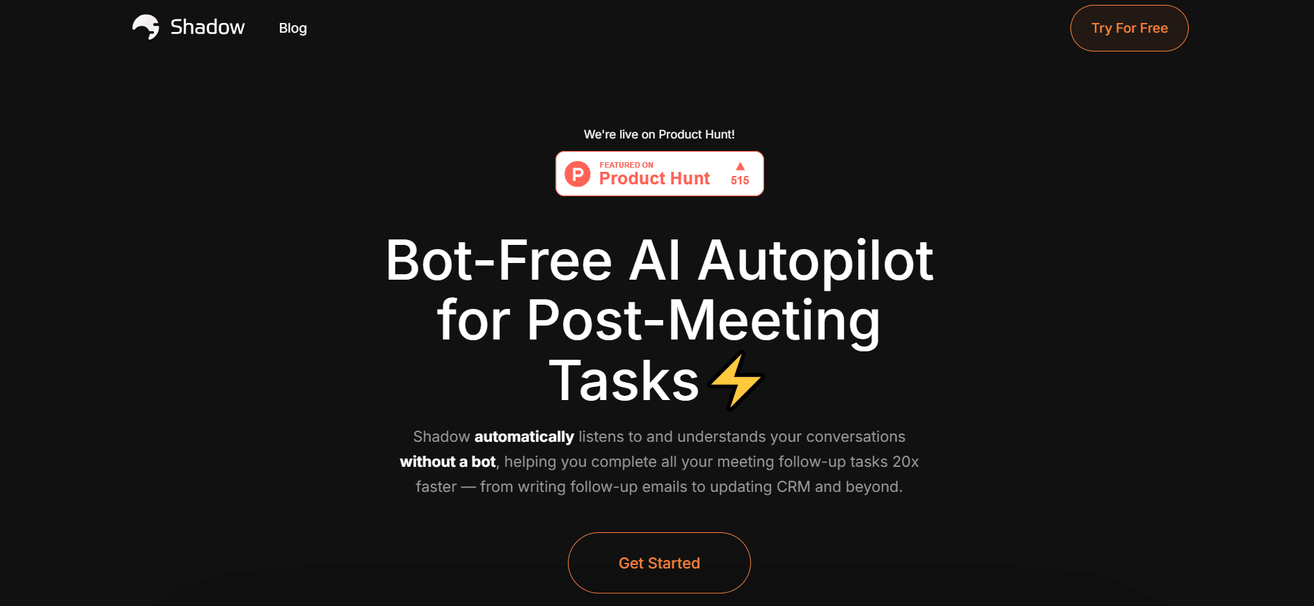 Shadow - AI Tool for Post-Meeting Tasks