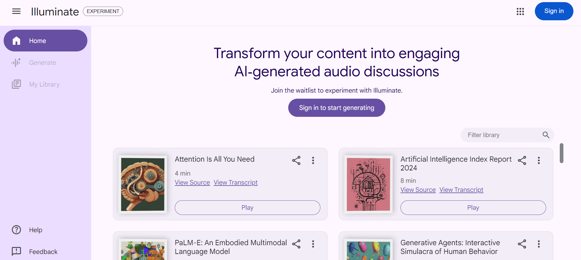 Google Illuminate - Summarize Research Papers in Minutes