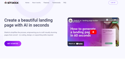 Sitekick - AI-Powered Landing Page Builder