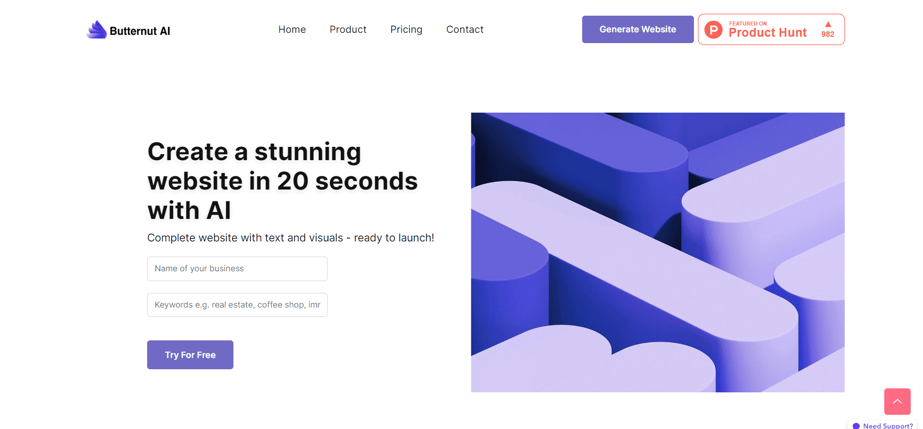 Butternut AI - AI Builder for SEO-Optimized Websites