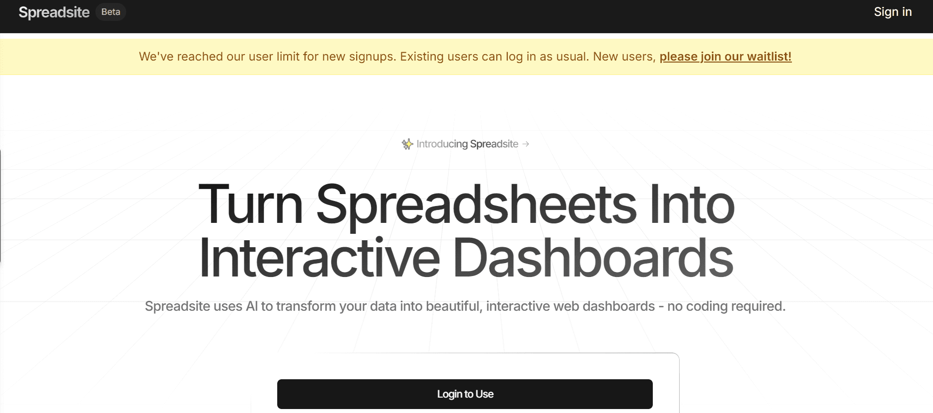 Spreadsite AI - Turn Spreadsheets into Dashboards