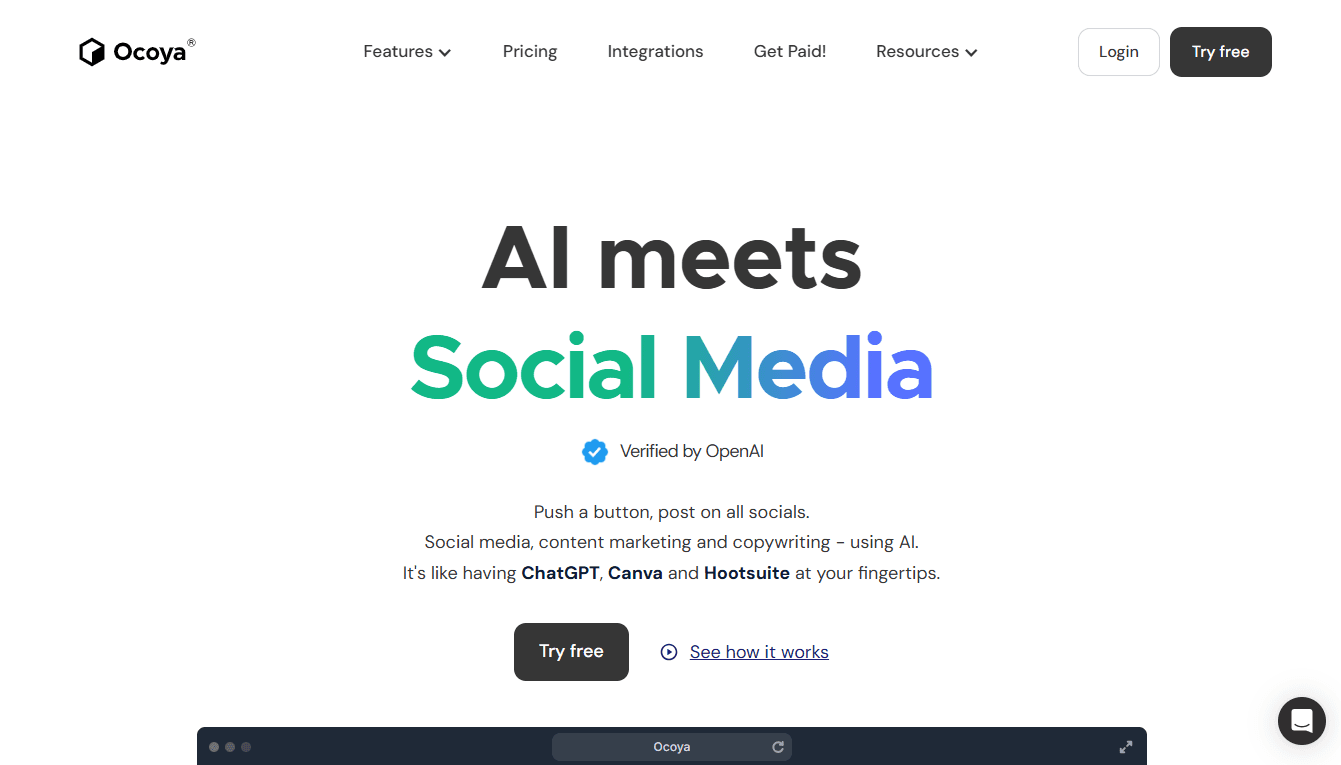 Ocoya - Social Media Made Easy with AI