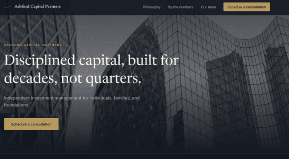 Investment firm website template