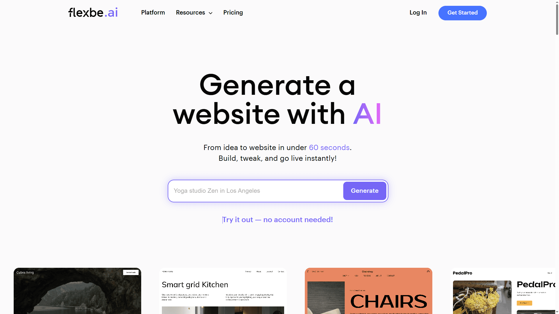 Flexbe AI – From Idea to Website in Seconds