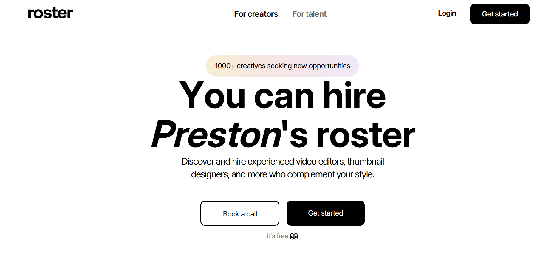 Roster - Stop Hiring Headaches and Connect with Top Talent 